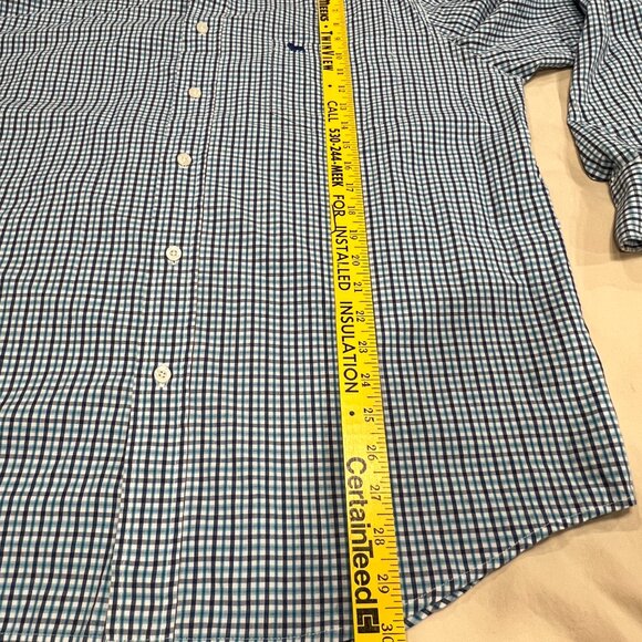 Aeropostale Classic Fit Blue Checker Shirt Mens Size L - Picture 11 of 14